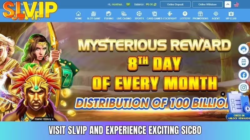 Visit SLVIP to experience rolling the dice to earn exciting rewards