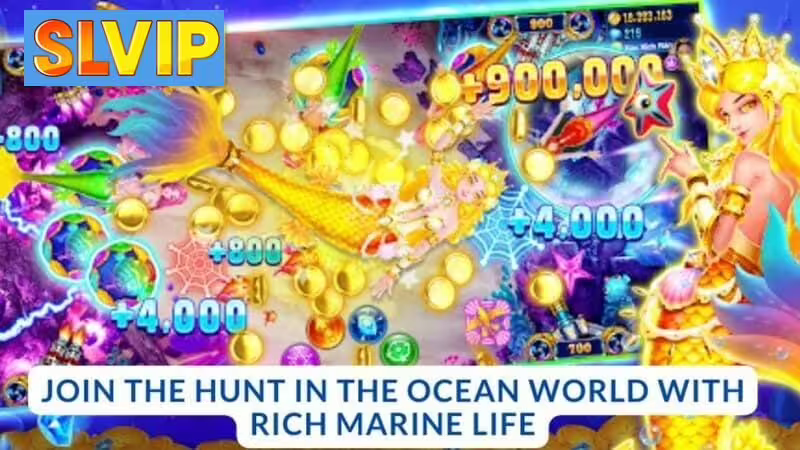 Join the Hunt in the Ocean World with Diverse Marine Life